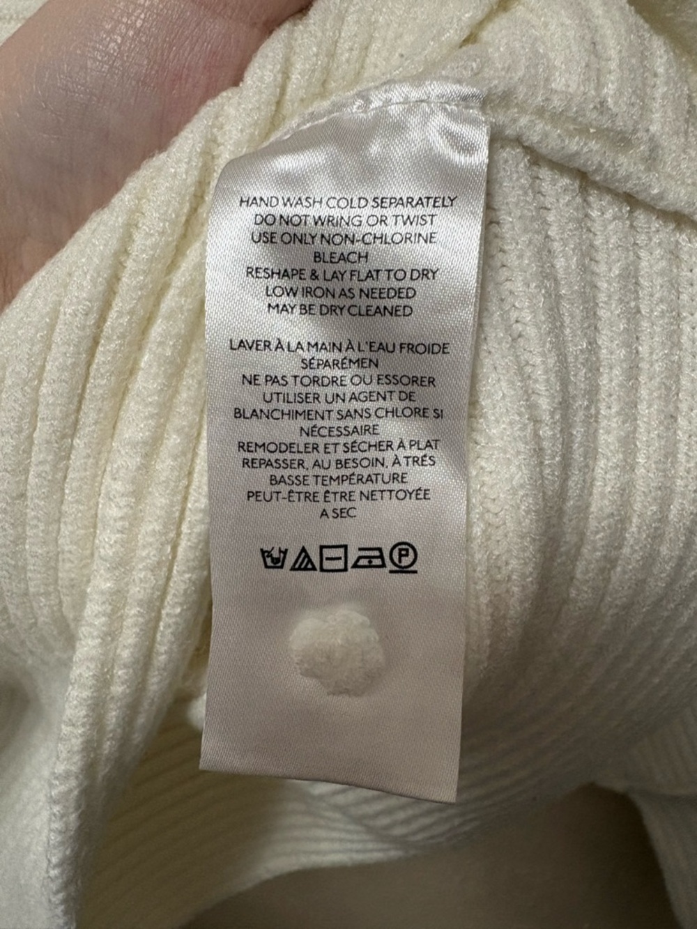 Anthropologie Kendall Mock-Neck Sweater Ivory White Ribbed Size Small - Picture 12 of 14